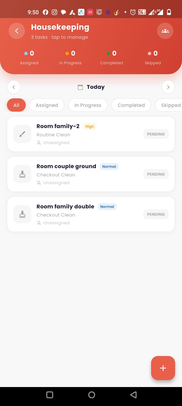 Bockaa app: Checkout & clean